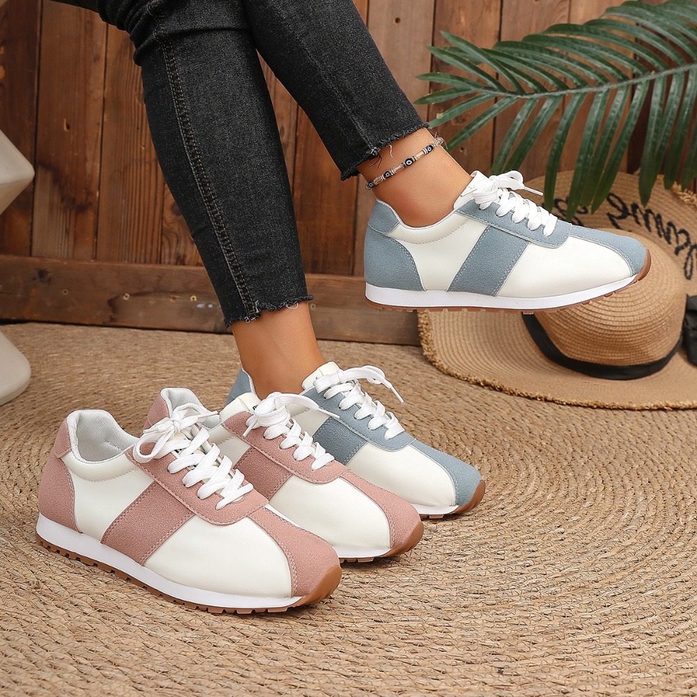 Sneakers - Women Color Block Sneakers Lace Up