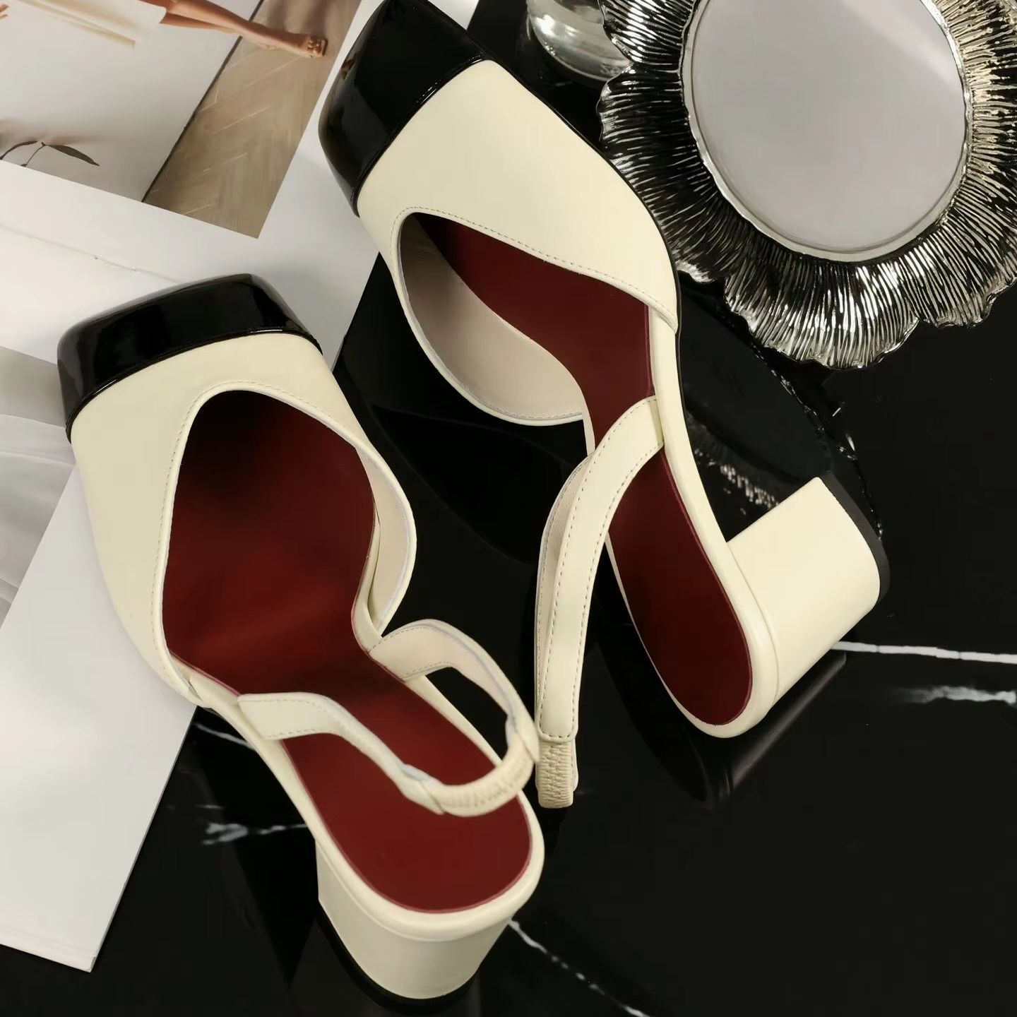 Women Slingback Pumps Two Tone - Sandals ulasan dan harga