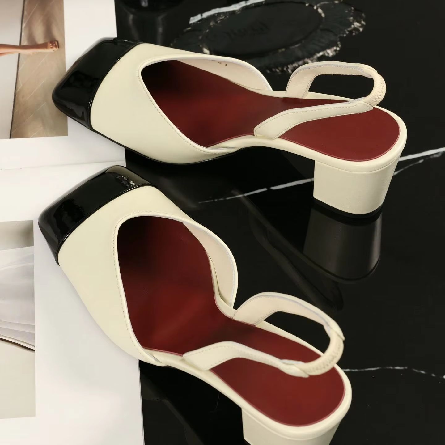 Women Slingback Pumps Two Tone - Sandals ulasan dan harga