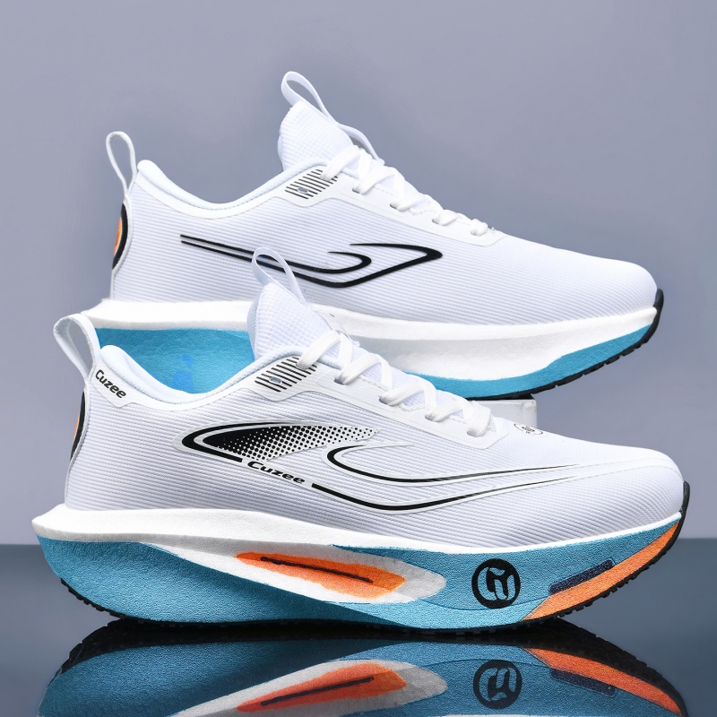 Men Running Shoes Carbon Board - Breathable Mesh Athletic Shoes ulasan dan harga