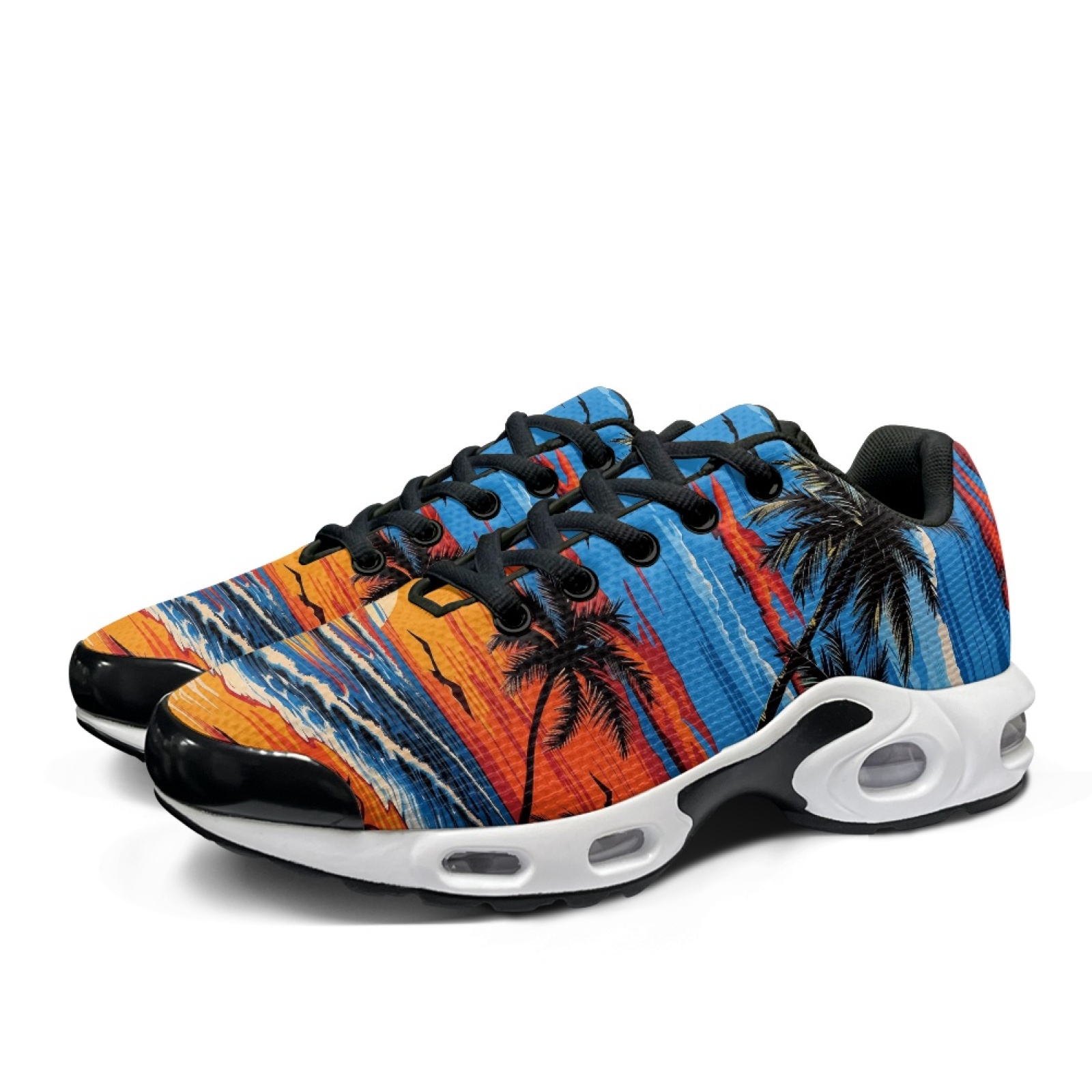 PENSTROLL Sunset Palm Trees Sl - Air Cushion Jogger Shoes Men ulasan dan harga