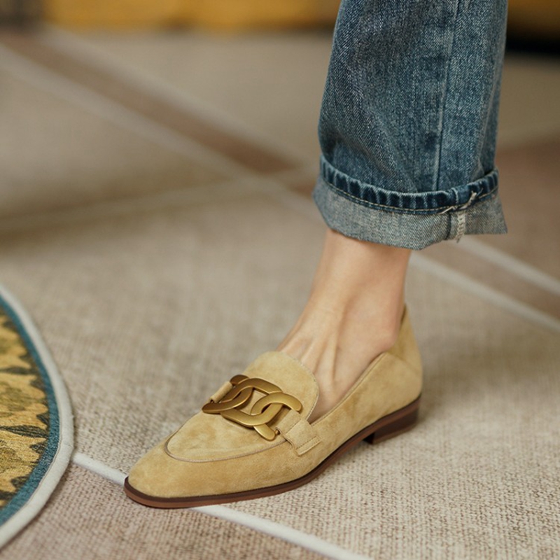 Suede Leather Women Loafers Sp - Heels ulasan dan harga