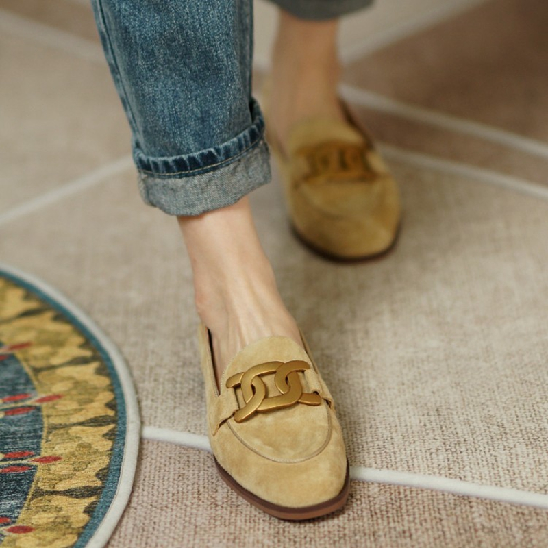 Suede Leather Women Loafers Sp - Heels ulasan dan harga