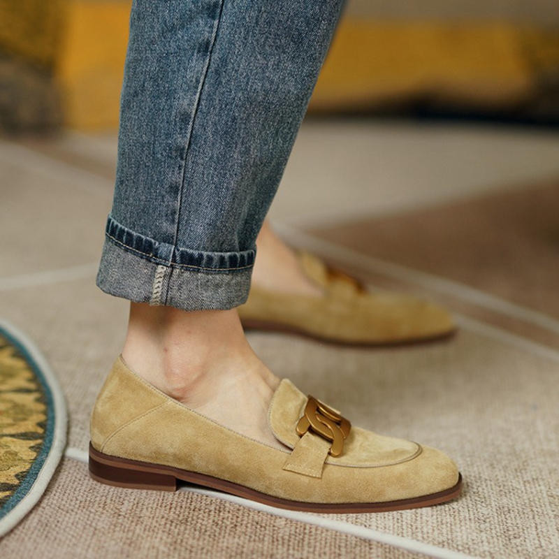 Suede Leather Women Loafers Sp - Heels ulasan dan harga