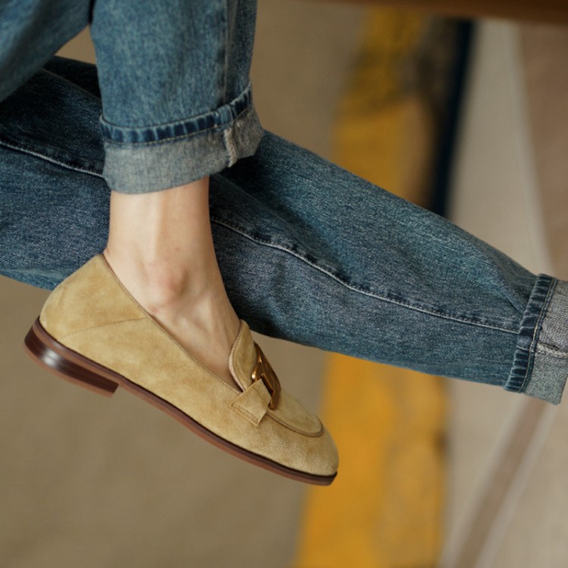 Suede Leather Women Loafers Sp - Heels ulasan dan harga