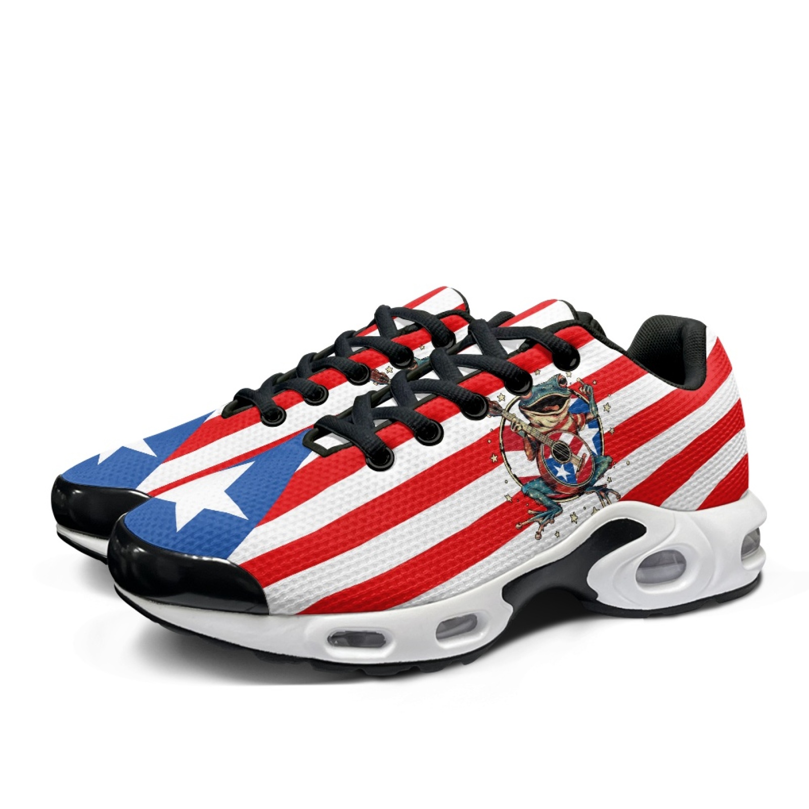 PENSTROLL Red White Blue Star  - Air Cushion Jogger Shoes Men ulasan dan harga